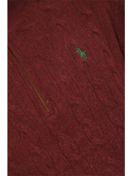 Dolcevita con zip in lana e cashmere Dark red POLO RALPH LAUREN | 710876766007
